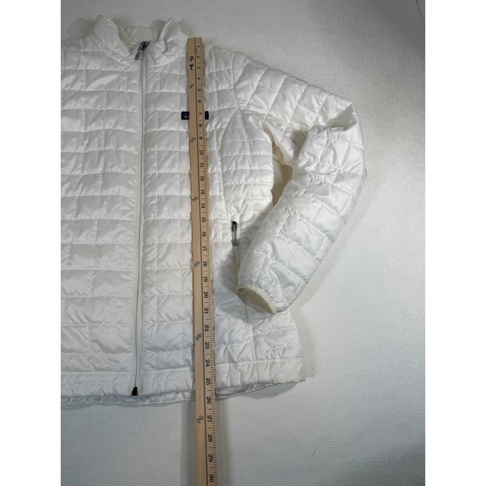 Patagonia Womens White Full Zip Quilted Insulated Jacket Puffer Coat - Picture 8 of 8